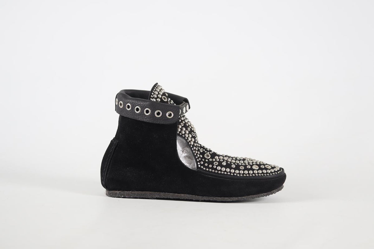 ISABEL MARANT SUEDE AND LEATHER ANKLE BOOTS EU 38 UK 5 US 8