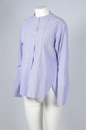 J CREW + THOMAS MASON BLUE COTTON SHIRT US 6 UK 10