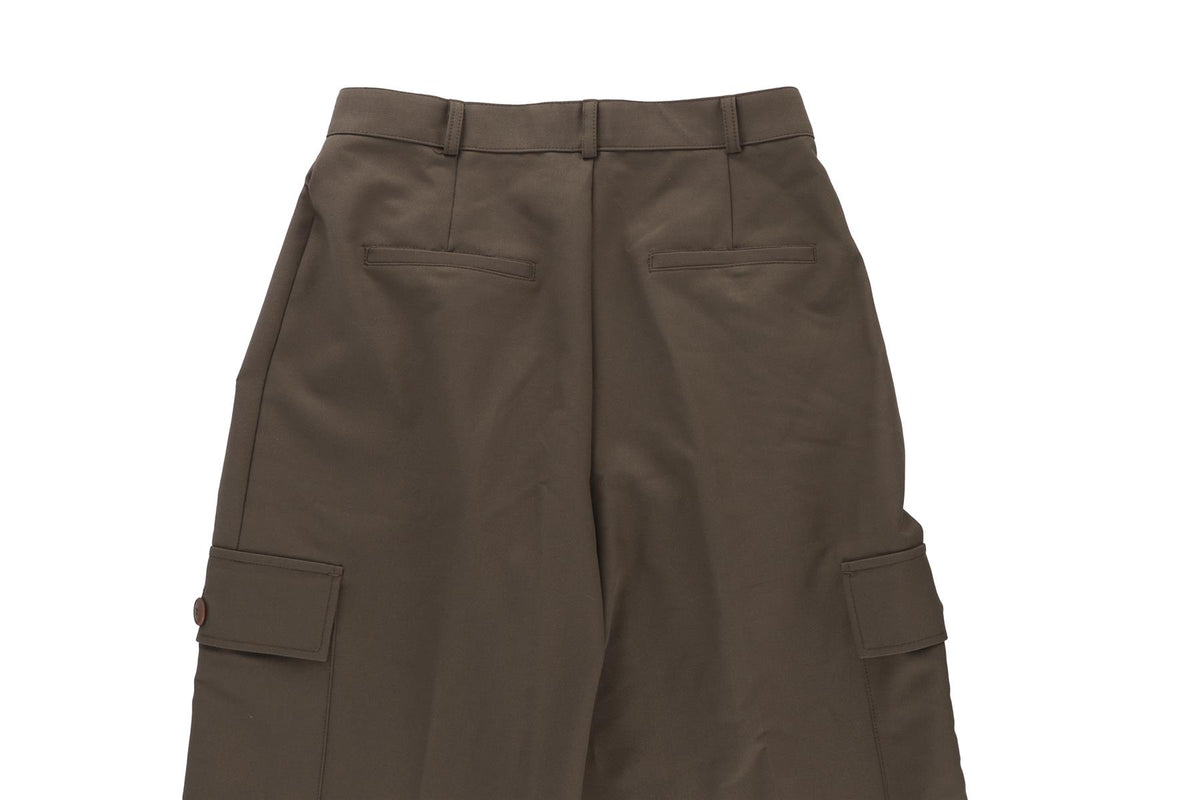 THE FRANKIE SHOP GREEN WOVEN STRAIGHT LEG PANTS MEDIUM