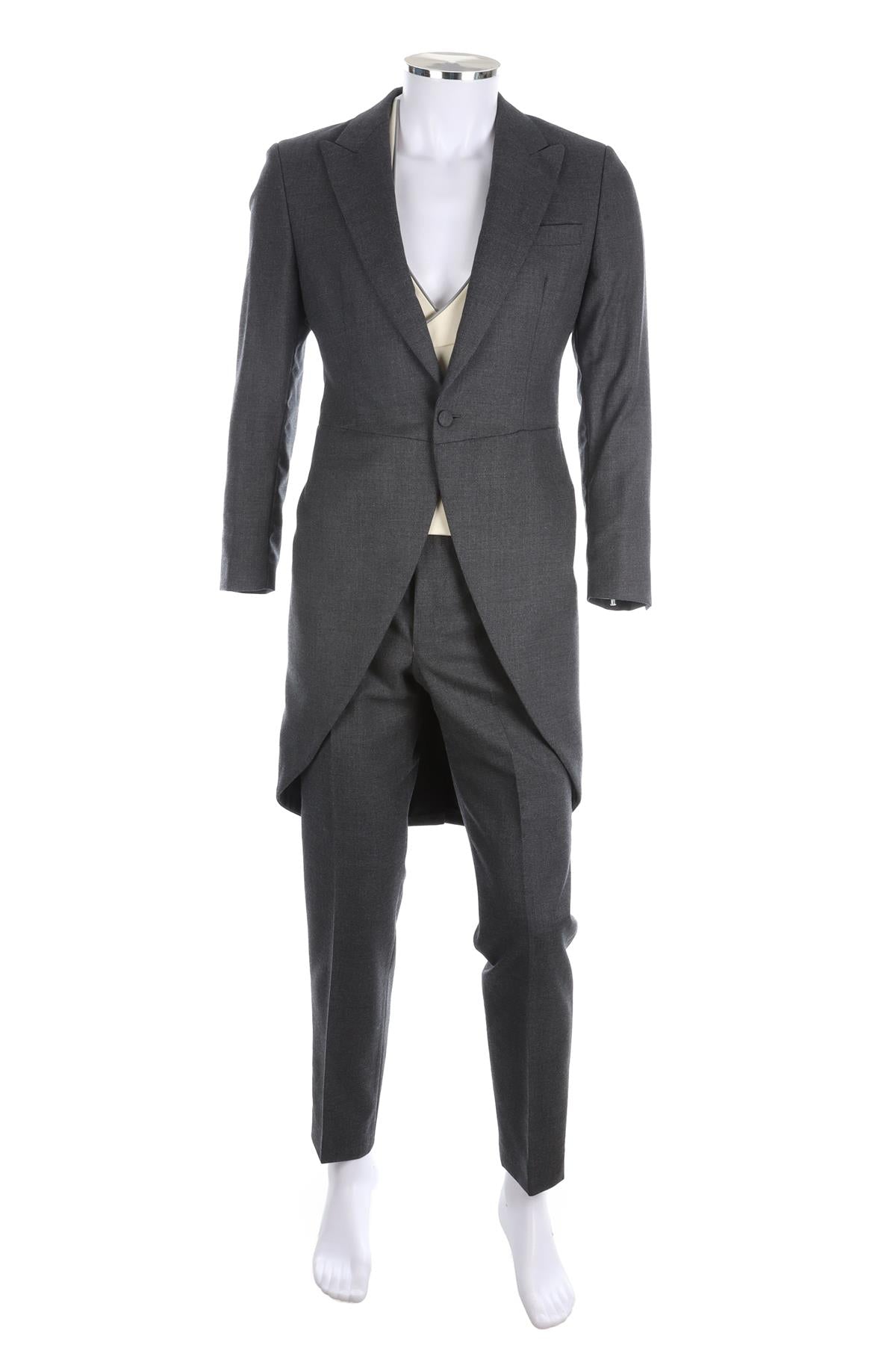 FAVOURBROOK LONDON GREY MENS WOOL THREE PIECE SUIT UK/US 36 FR 36 IT 46