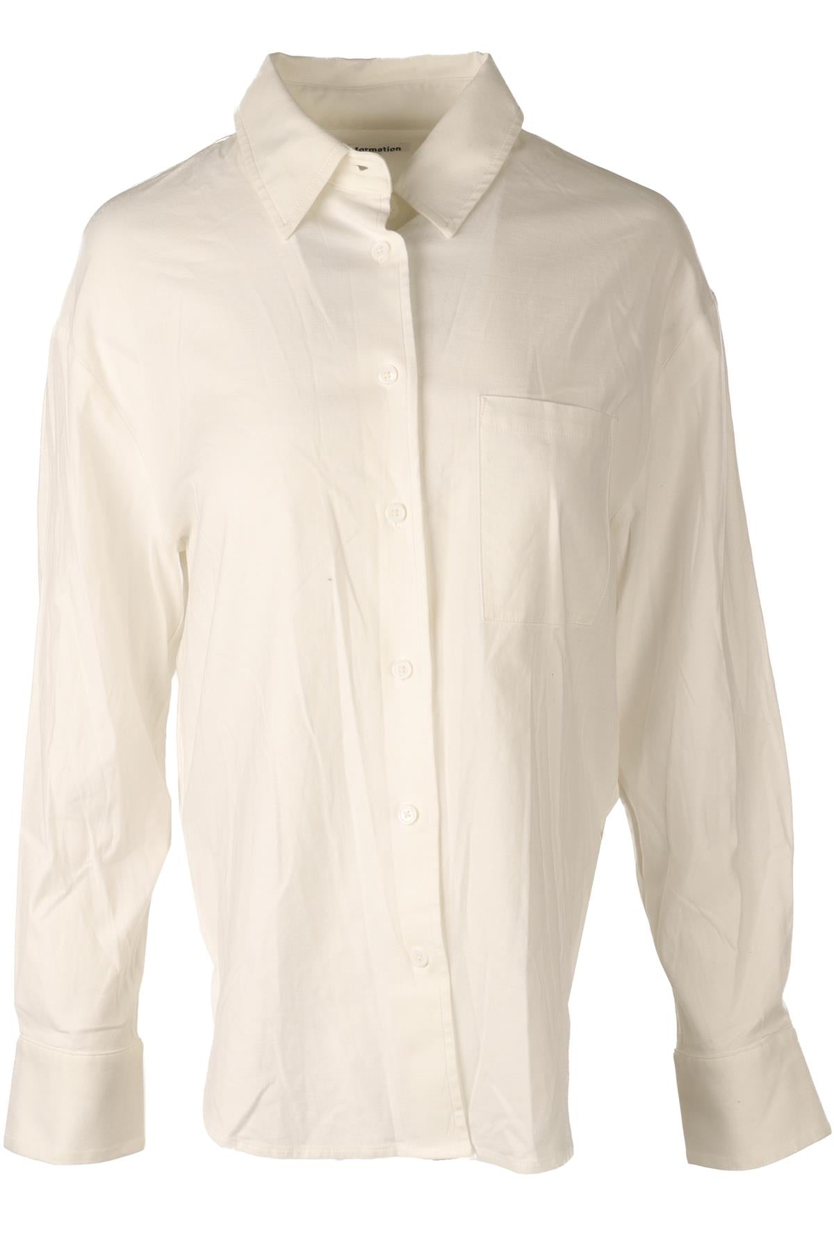 REFORMATION WHITE COTTON SHIRT XSMALL