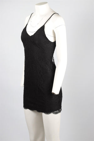AMIRI BLACK LACE MINI DRESS US 2 UK 6
