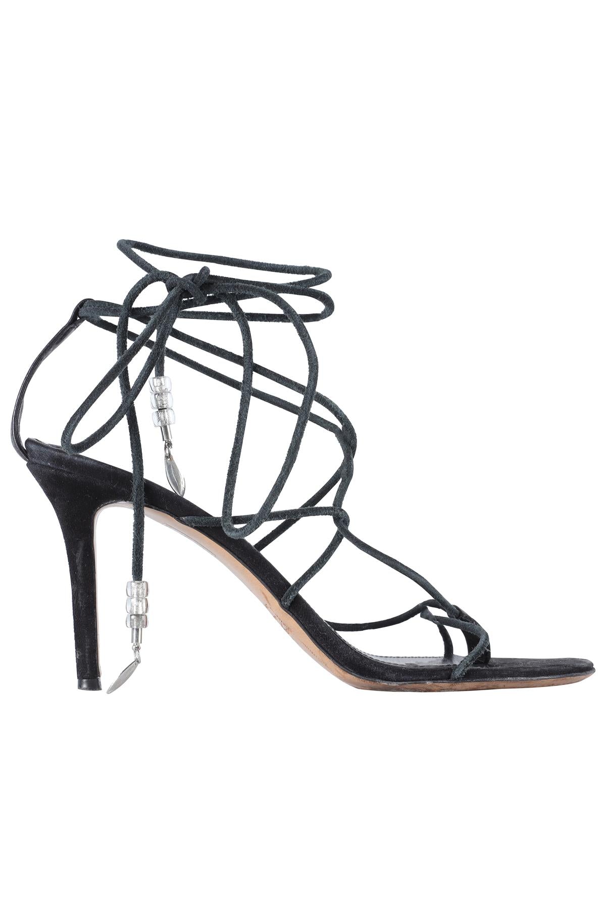ISABEL MARANT BLACK SUEDE SANDALS EU 40 UK 7 US 10