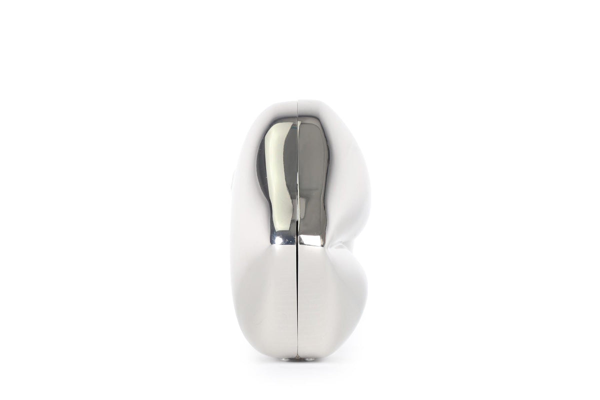 LULU GUINNESS SILVER LIPS CLUTCH