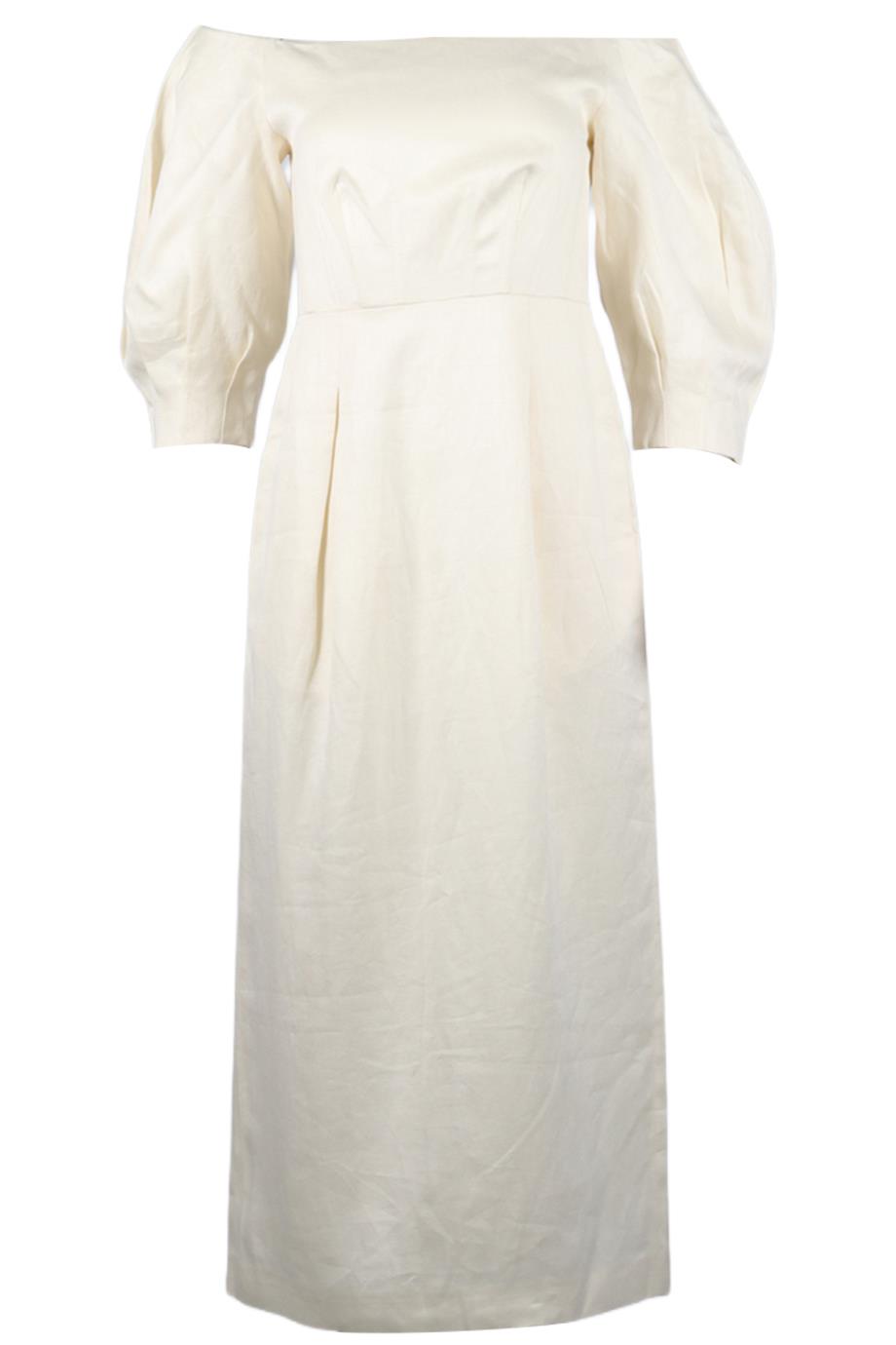 GABRIELLA HEARST LINEN MIDI DRESS IT 40 UK 8