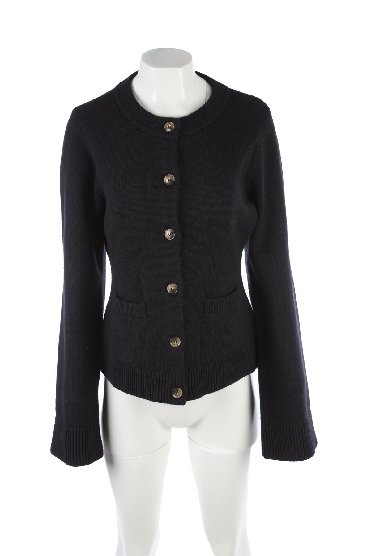 GOOD AMERICA BLACK KNIT CARDIGAN MEDIUM