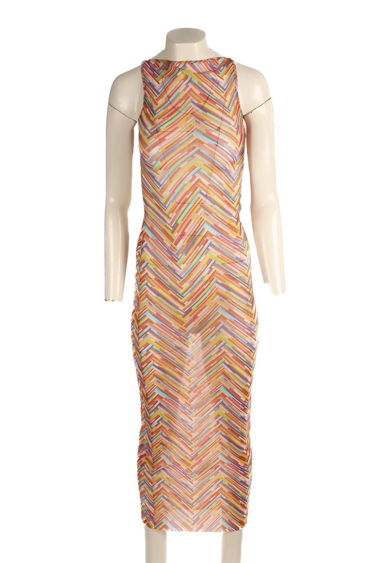 MISSONI MULTI MESH MAXI DRESS IT 36 UK 4