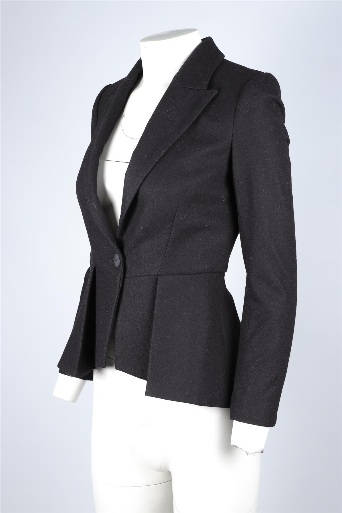 CEFINN BLACK WOOL BLAZER UK 6