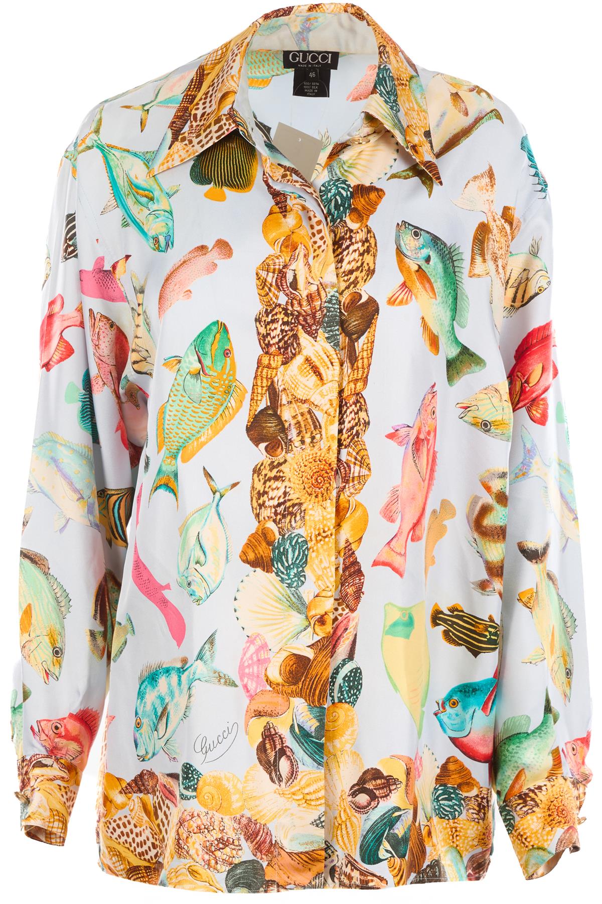 GUCCI MULTI 1992 SILK SHIRT IT 46