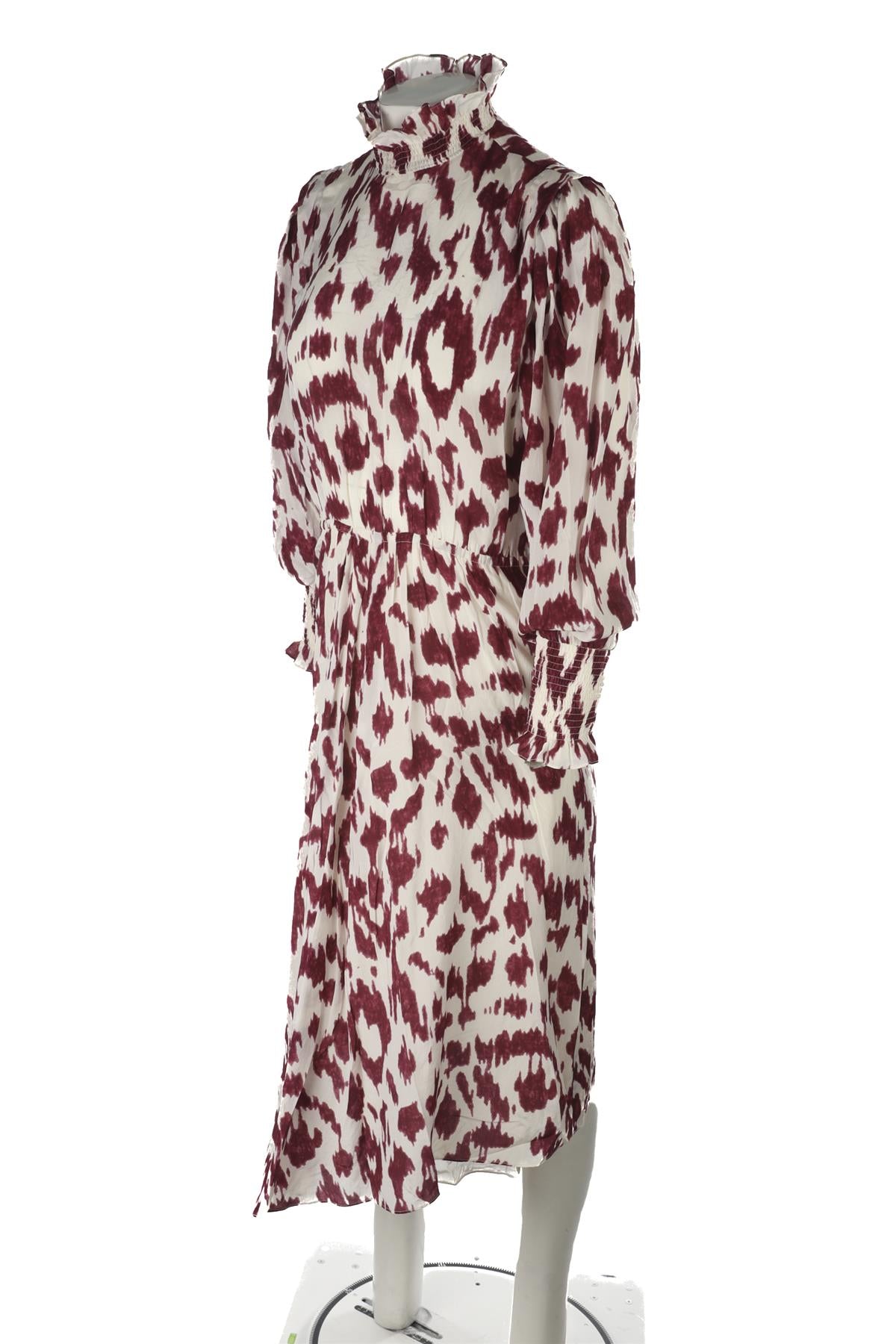 ISABEL MARANT ETOILE BURGUNDY SILK MAXI DRESS FR 34 UK 6