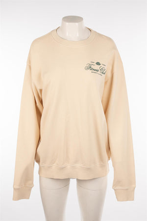 SPORTY & RICH CREAM COTTON SWEATSHIRT MEDIUM