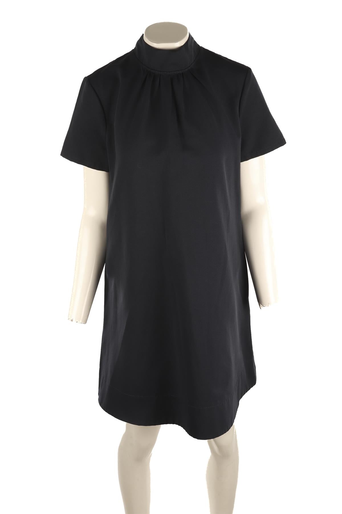 STAUD NAVY COTTON MINI DRESS LARGE