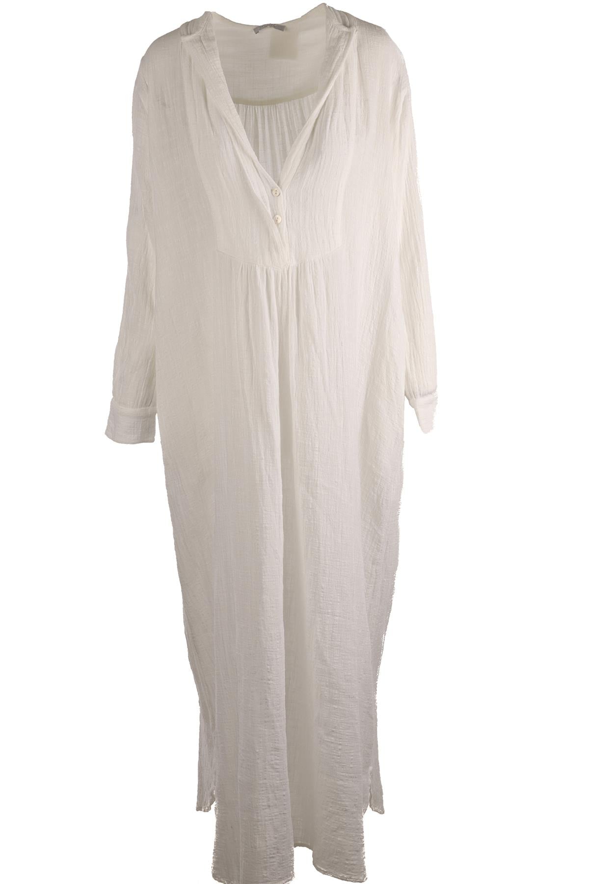 KALITA WHITE COTTON MAXI DRESS MEDIUM/LARGE