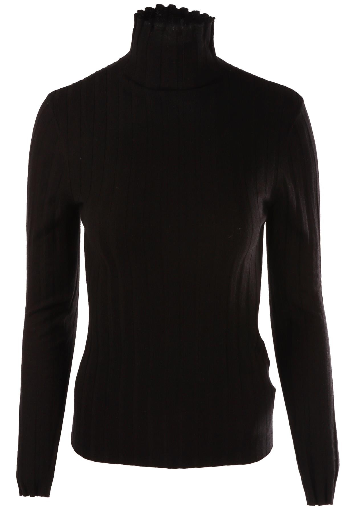 BLACK WOOL TOP