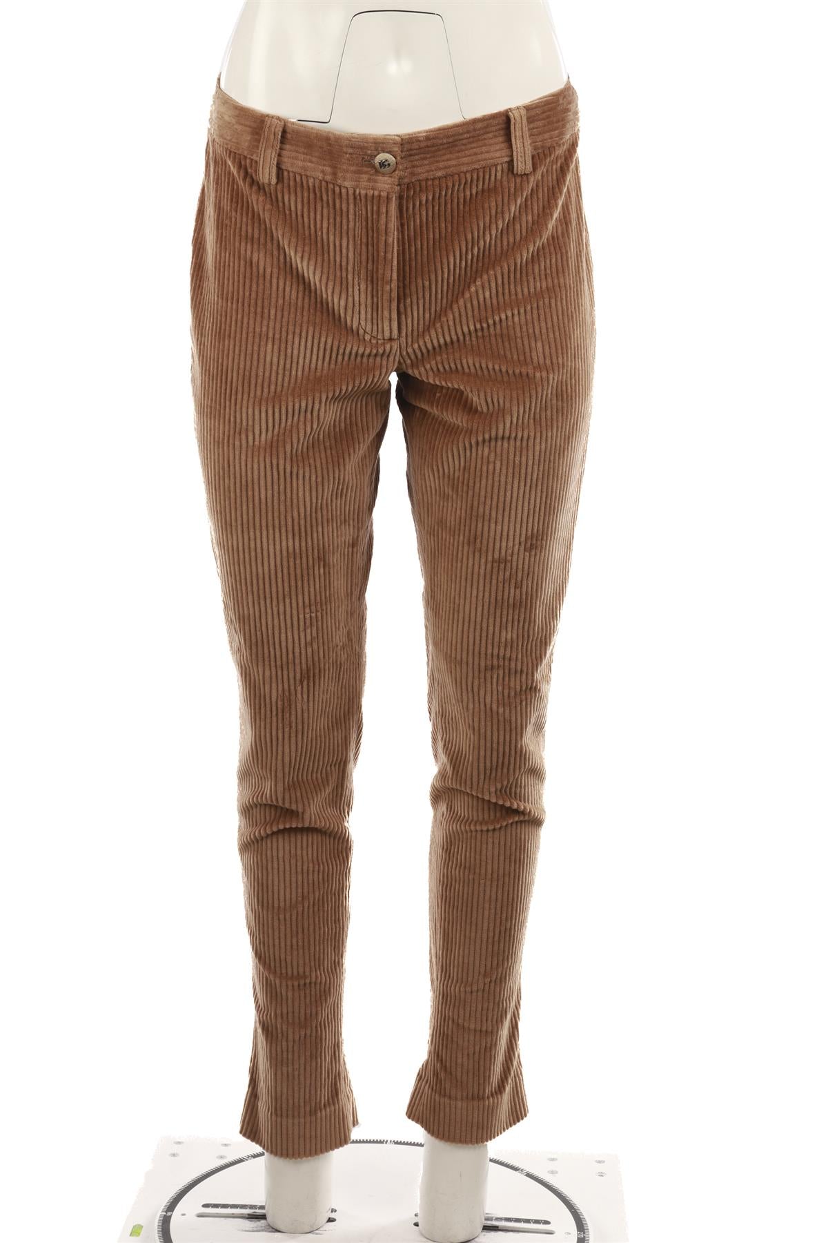 DOLCE & GABBANA BROWN CORDUROY TAPERED PANTS IT 42 UK 10