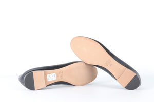 CHLOÉ BLACK LAUREN LEATHER BALLET FLATS EU 38.5 UK 5.5 US 8.5
