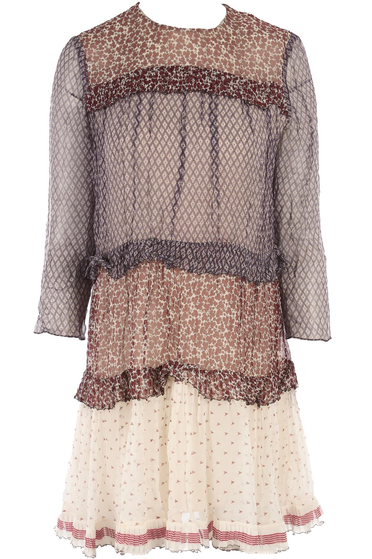 CHLOÉ MULTI SILK MINI DRESS FR 34 UK 6