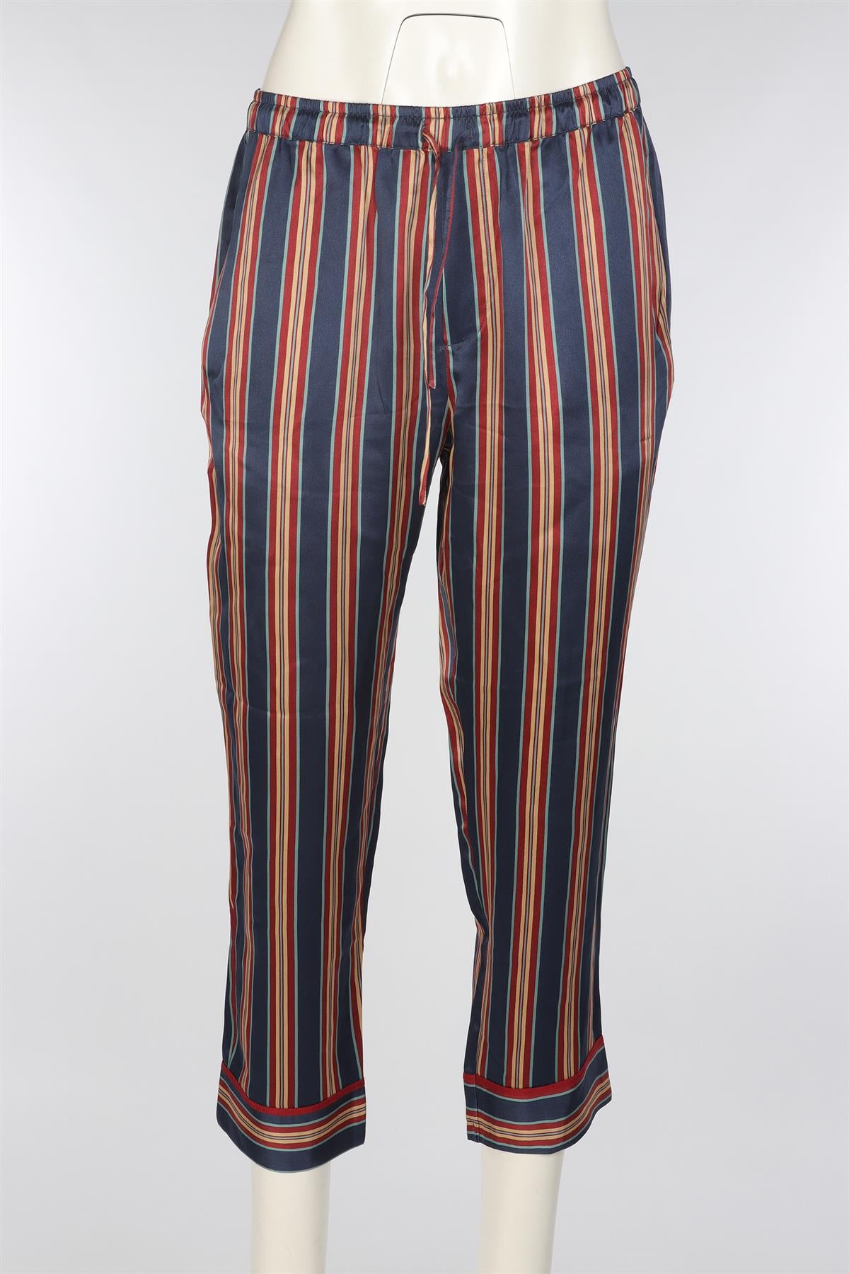 ASCENO MULTI SILK STRAIGHT LEG PANTS MEDIUM