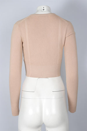 NAKED CASHMERE BEIGE COTTON CARDIGAN SMALL
