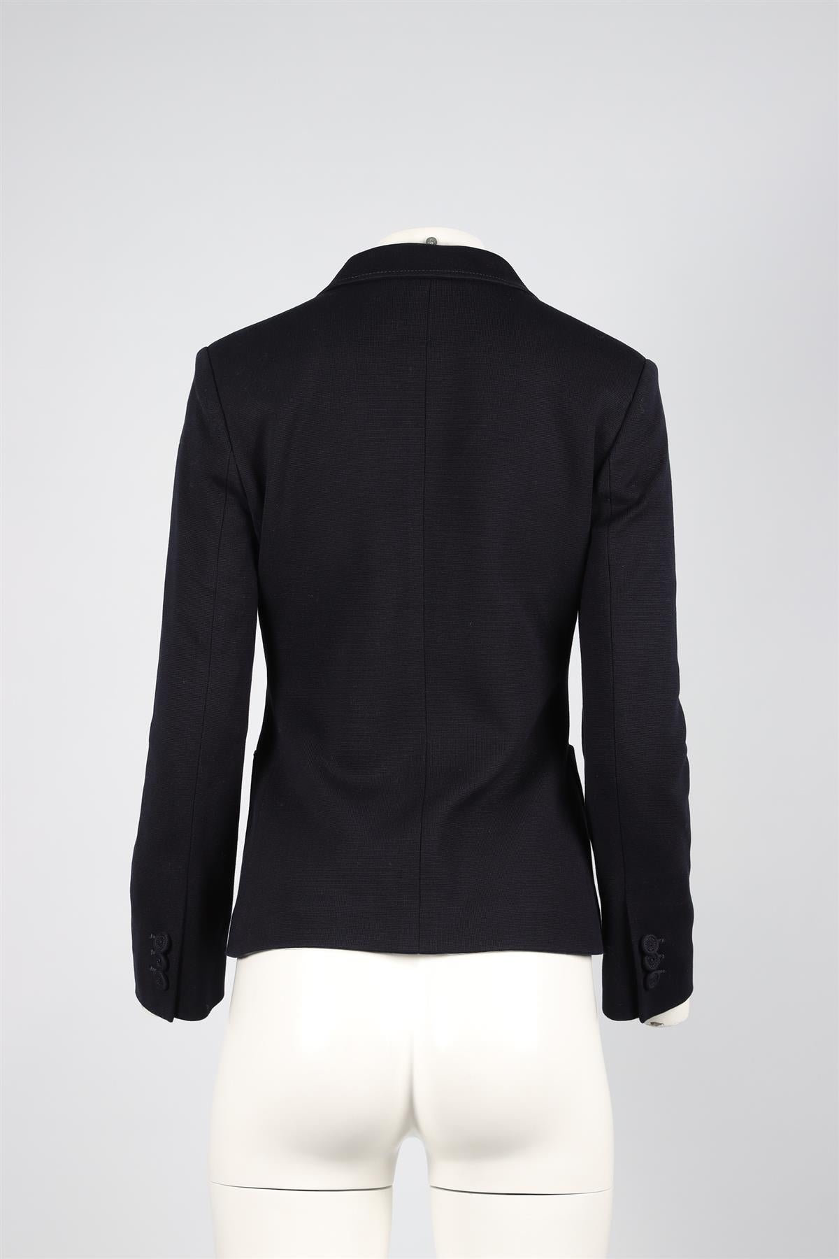 GUCCI NAVY GG COTTON BLAZER IT 40 UK 8