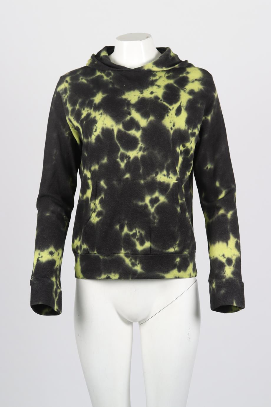 MONROW TIE DYED COTTON BLEND HOODIE MEDIUM