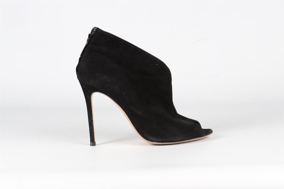 GIANVITO ROSSI BLACK SUEDE ANKLE BOOTS EU 39 UK 6 US 9