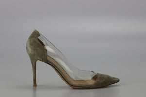 GIANVITO ROSSI PVC AND SUEDE PUMPS EU 38 UK 5 US 8