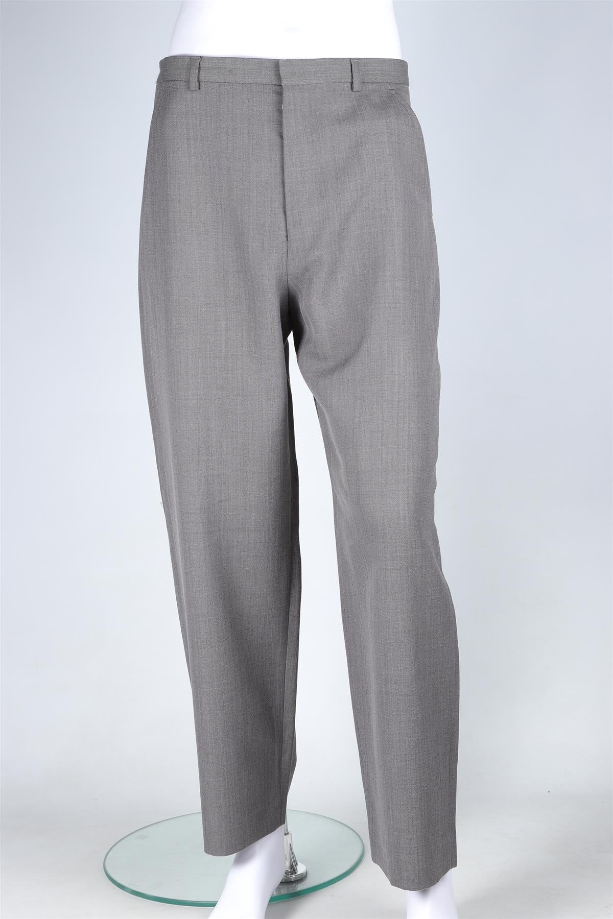 ACNE STUDIOS GREY MEN'S WOOL STRAIGHT LEG PANTS IT 46 UK/US W30