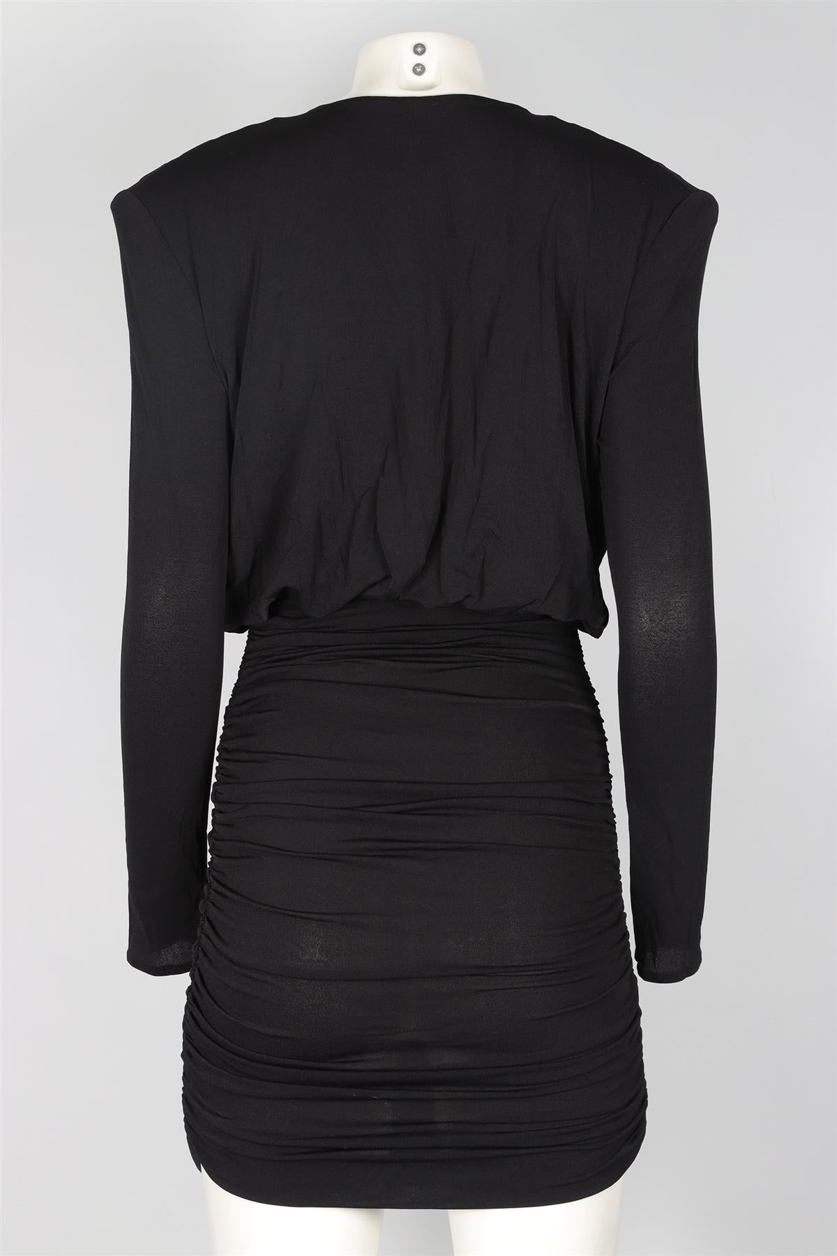 MAGDA BUTRYM BLACK JERSEY MINI DRESS FR 32 UK 4
