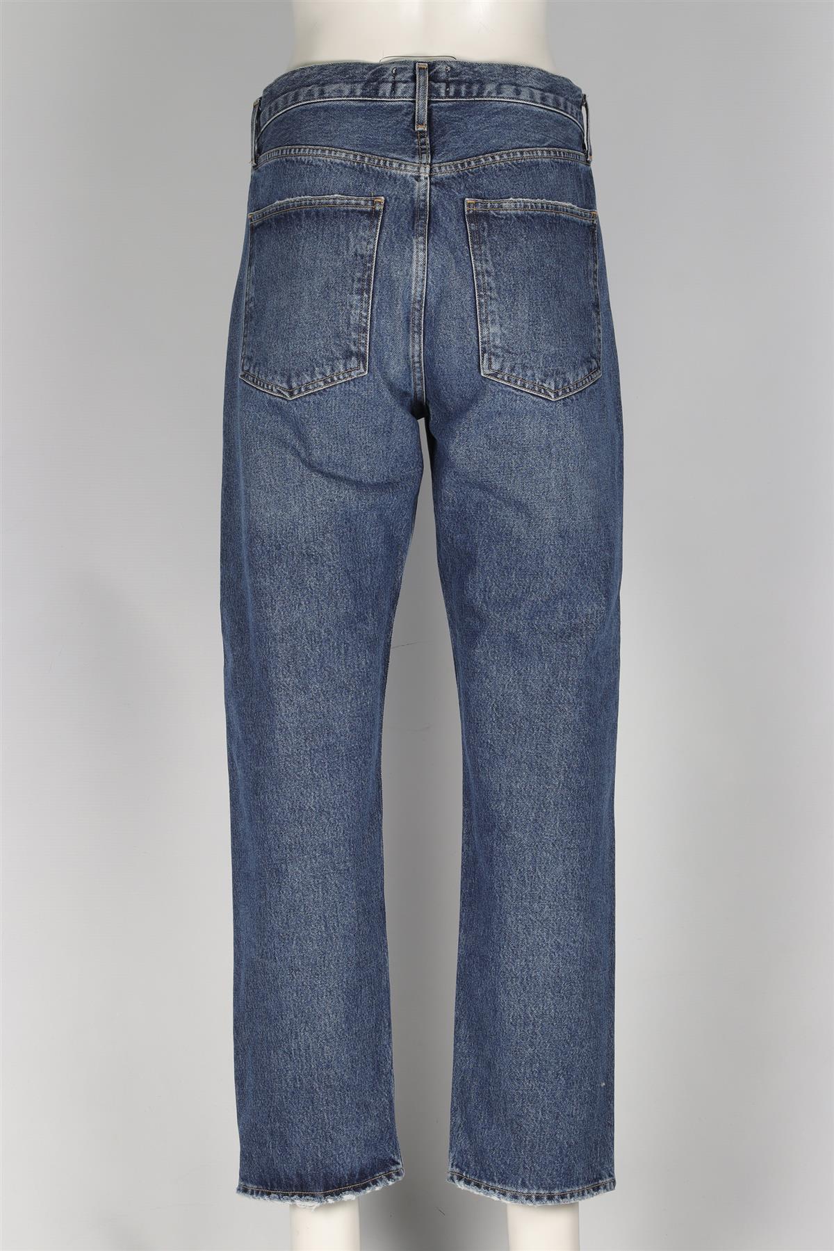 AGOLDE BLUE HIGH RISE STRAIGHT LEG JEANS W29 UK 10-12