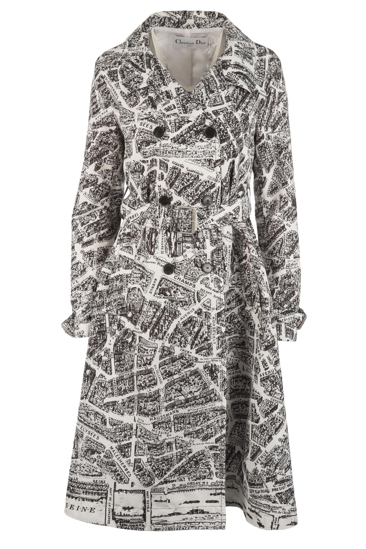 CHRISTIAN DIOR WHITE 2023 SHELL TRENCH COAT FR 36 UK 8