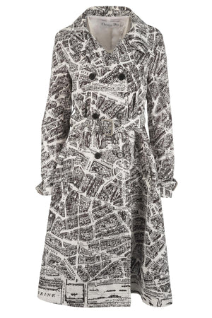 CHRISTIAN DIOR WHITE 2023 SHELL TRENCH COAT FR 36 UK 8