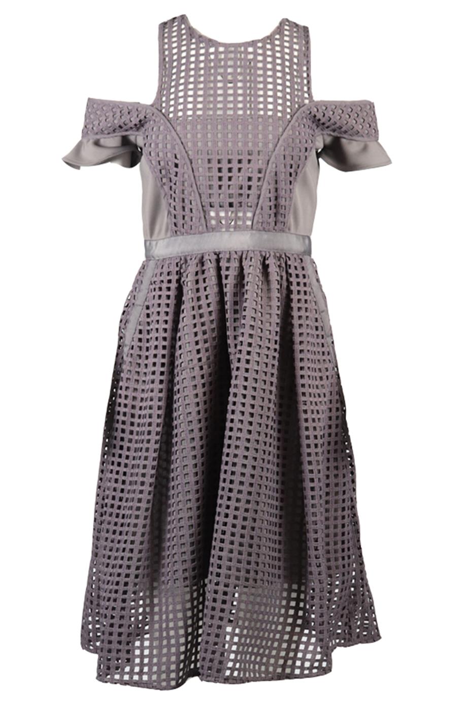 SELF-PORTRAIT CROCHET MINI DRESS UK 12