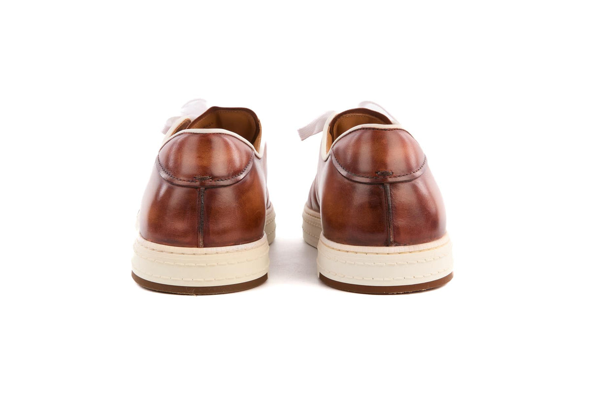 BERLUTI BROWN MEN'S LEATHER SNEAKERS UK 8.5 EU 42.5 US 9.5