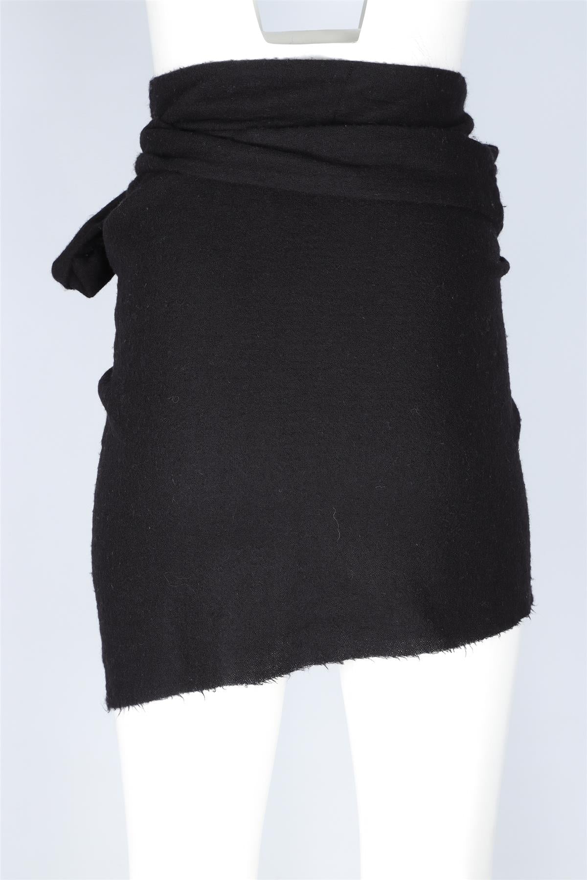 ISABEL MARANT BLACK WOOL MINI SKIRT FR 36 UK 8