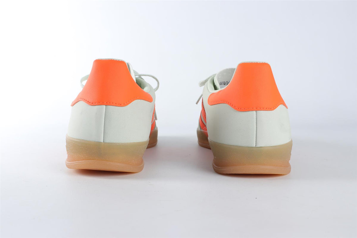 ADIDAS GREEN MEN'S GAZELLE LINEN GREEN SOLAR ORANGE SNEAKERS EU 42 UK 8 US 9.5
