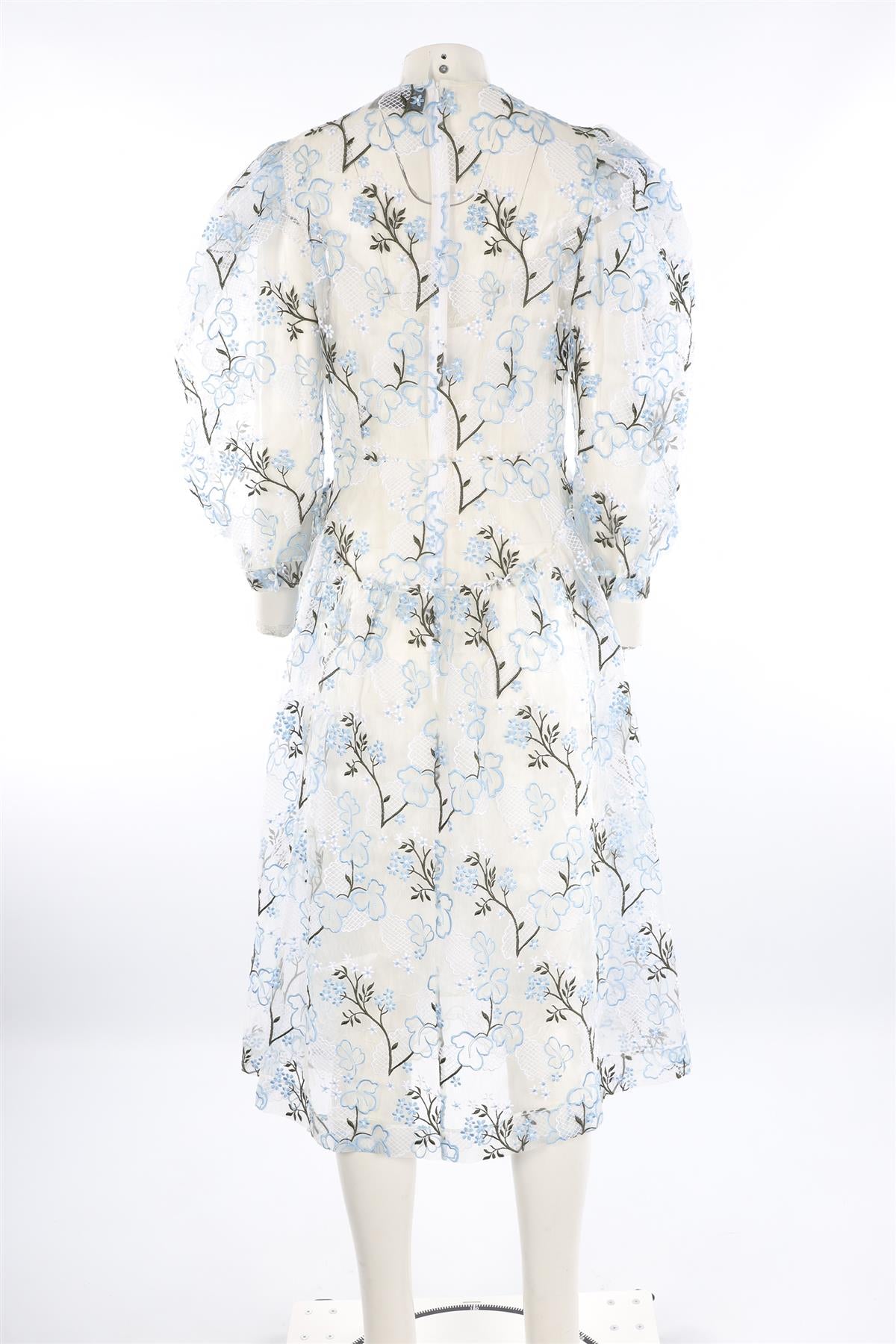 SIMONE ROCHA BLUE ORGANZA MAXI DRESS UK 12