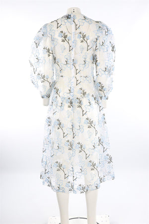 SIMONE ROCHA BLUE ORGANZA MAXI DRESS UK 12