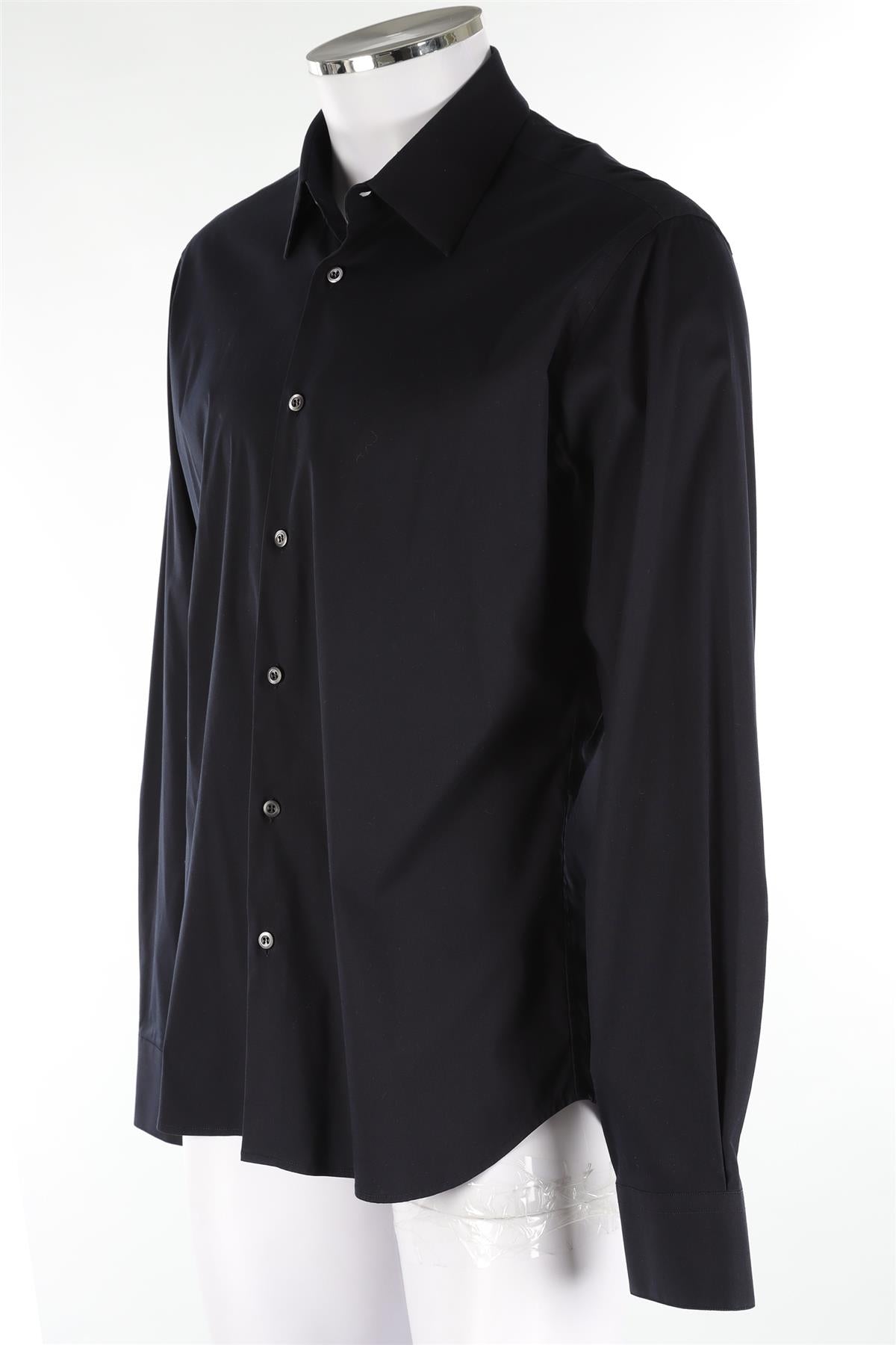 PRADA NAVY MEN'S COTTON SHIRT IT 41