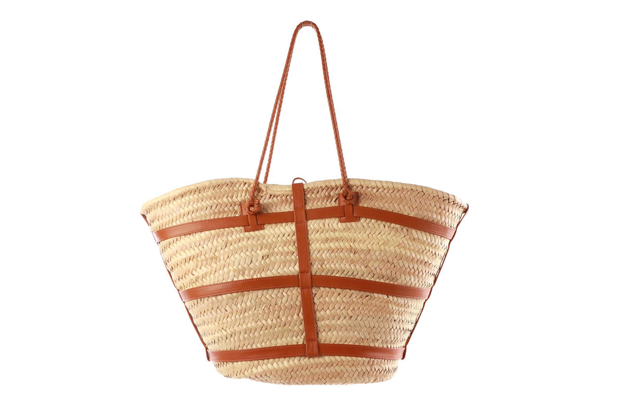 ALTUZARRA TAN WATERMILL LARGE RAFFIA TOTE BAG