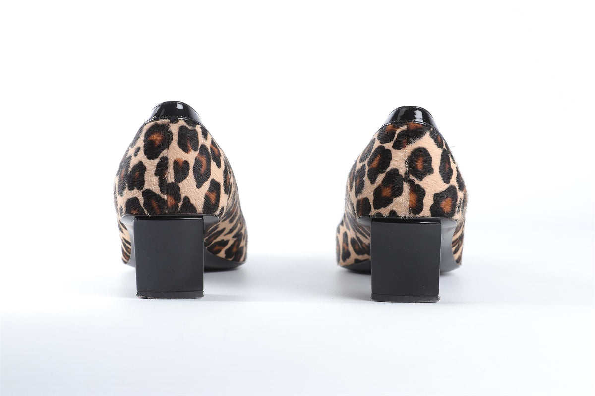 ROGER VIVIER BROWN CALF HAIR PUMPS EU 37 UK 4 US 7