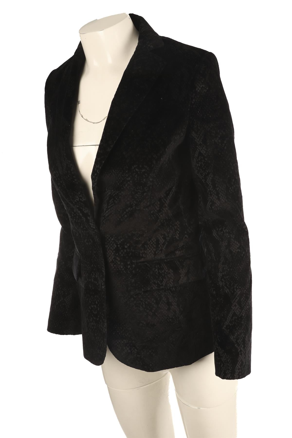 FRAME BLACK VELVET BLAZER US 2 UK 6