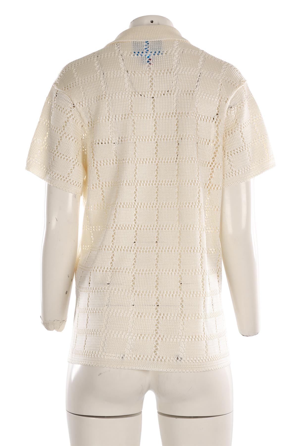 CALLE DEL MAR CREAM KNIT SHIRT SMALL