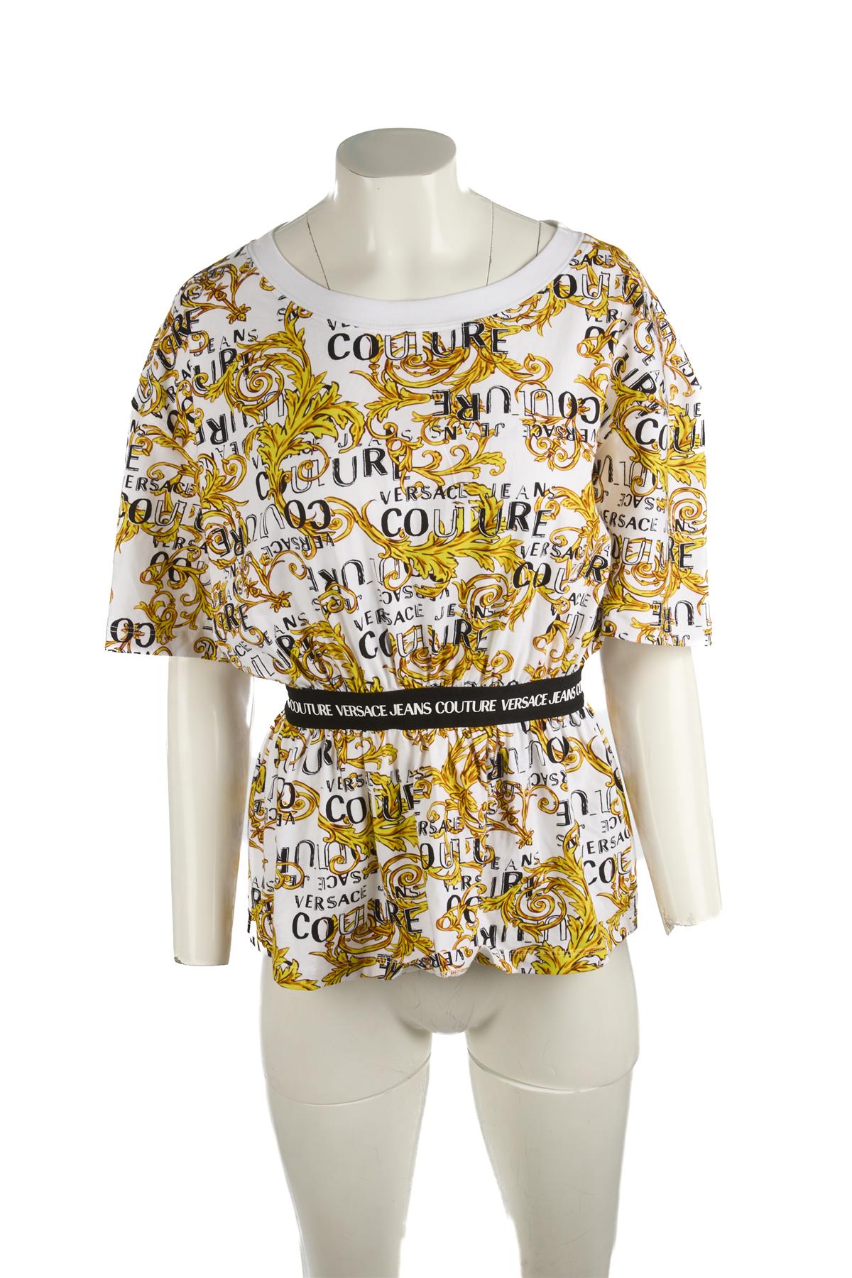 VERSACE JEANS COUTURE MULTI COTTON TOP MEDIUM