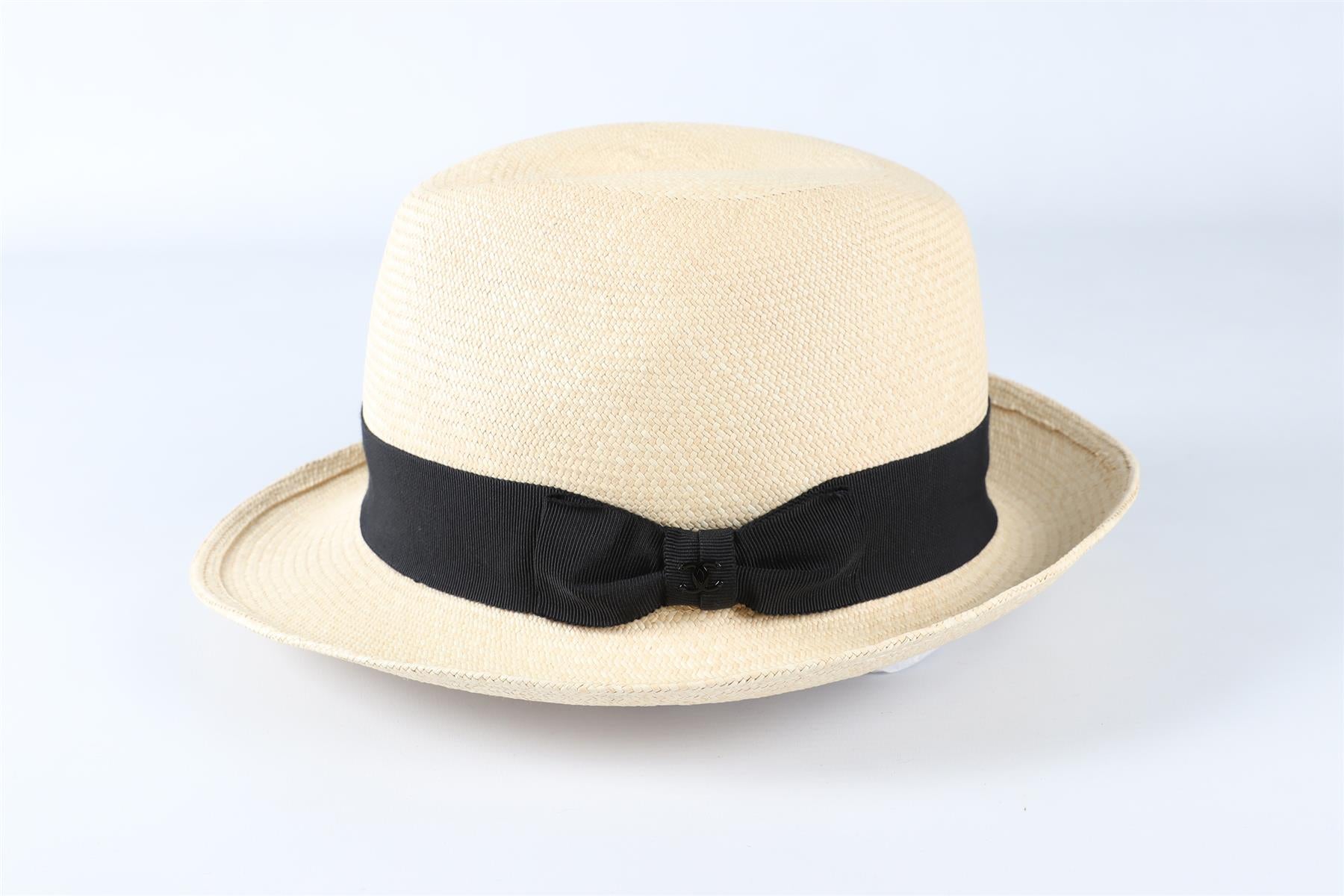 CHANEL BEIGE 2017 STRAW HAT LARGE