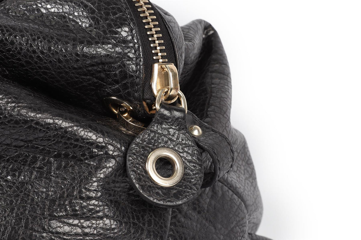 JIMMY CHOO BLACK RAPHAEL LEATHER SUITCASE