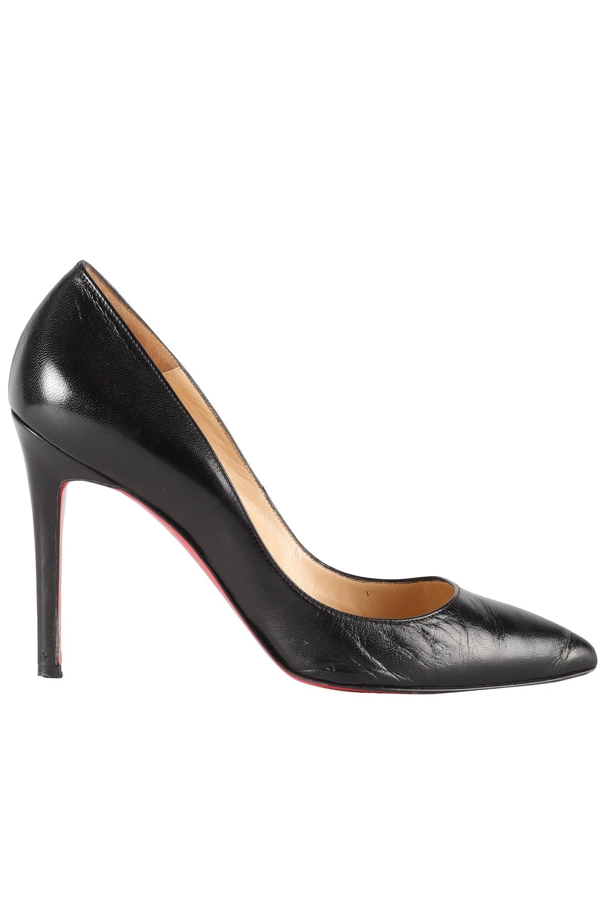 CHRISTIAN LOUBOUTIN BLACK LEATHER PUMPS EU 37.5 UK 4.5 US 7.5