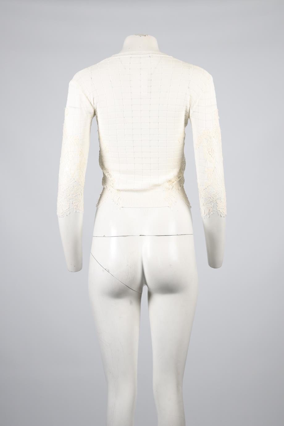 ERMANNO SCERVINO LACE AND KNIT TOP IT 38 UK 6