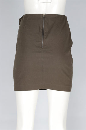 ISABEL MARANT GREEN COTTON MINI SKIRT FR 36 UK 8