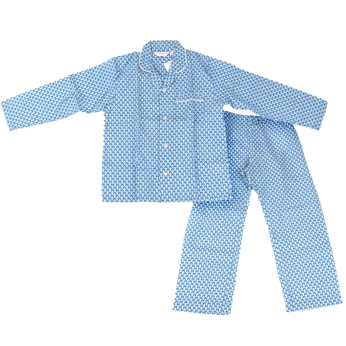 DEREK ROSE BLUE KIDS BOYS PYJAMA SET 7-8 YEARS